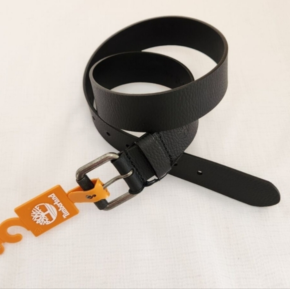 Timberland Black Leather Men's Belt Size XL 42 44 NEW